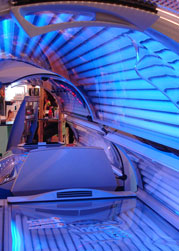 Tanning beds increase the risk of melanoma skin cancer.
